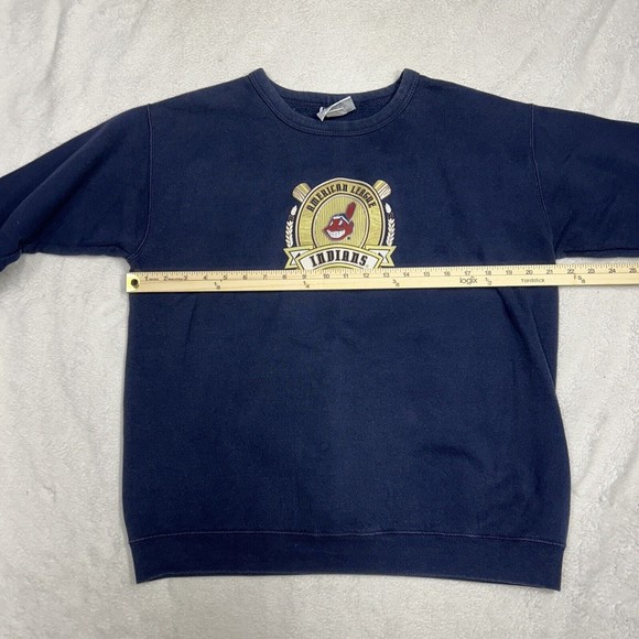 Vintage Lee Sport Women’s Cleveland Indians Navy Blue Sweatshirt Size Medium - Picture 5 of 8